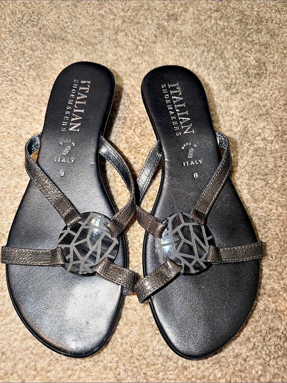 ITALIAN SHOEmakers Women's Sandals US 8 Black